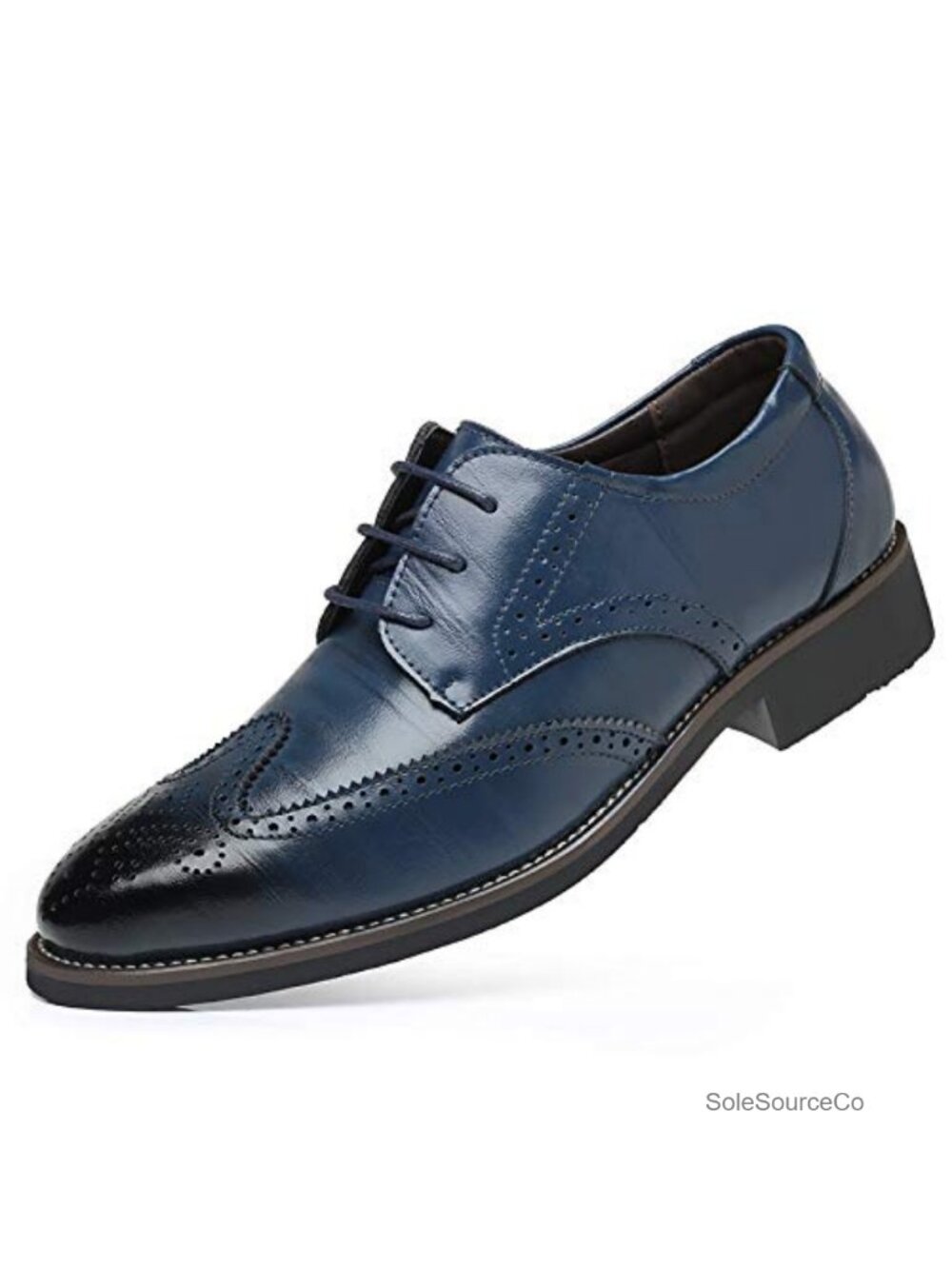 Men's Wingtip Brogues Oxfords Leather Business Casual Formal Dress Shoes